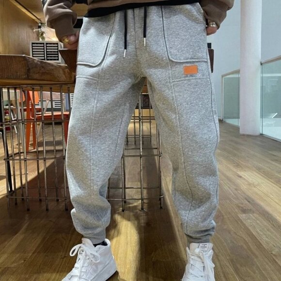 Grey Mens Drawstring Sweatpants